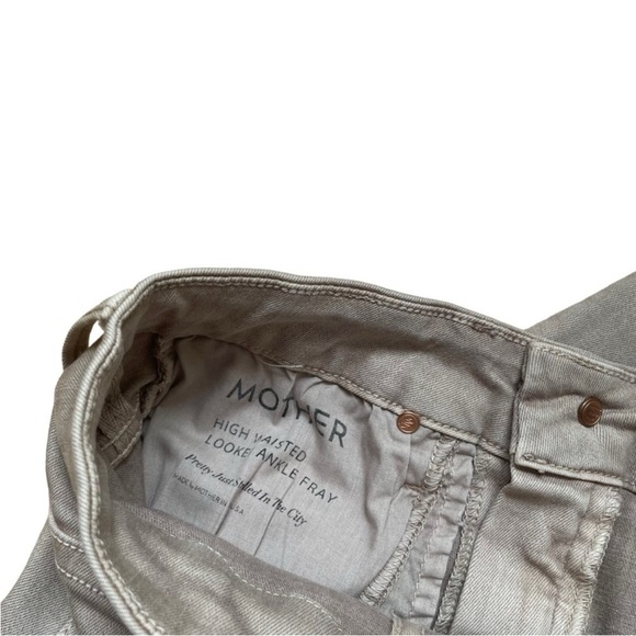 MOTHER High Waisted Looker Ankle Fray Wash Khaki Pants
Size 23 (measures to 24) - Picture 15 of 15